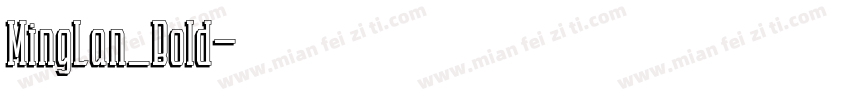 MingLan_Bold字体转换