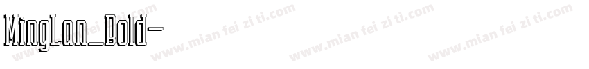 MingLan_Bold字体转换