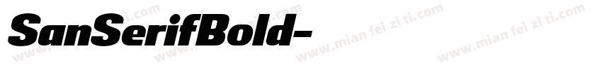 SanSerifBold字体转换