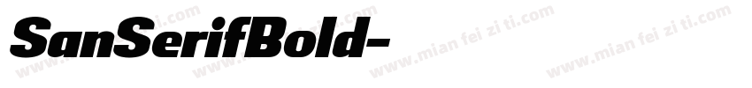 SanSerifBold字体转换