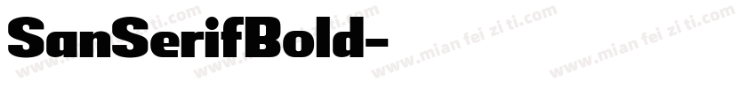 SanSerifBold字体转换