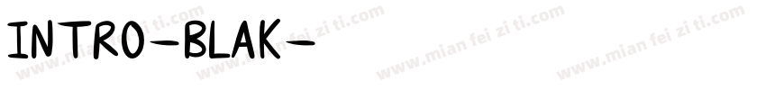 intro-blak字体转换