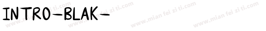 intro-blak字体转换