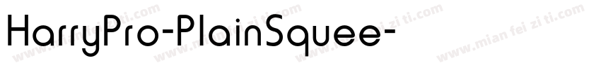 HarryPro-PlainSquee字体转换
