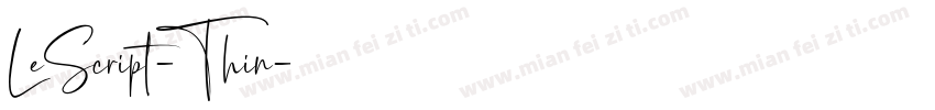 LeScript-Thin字体转换