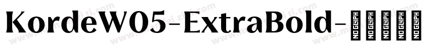 KordeW05-ExtraBold字体转换