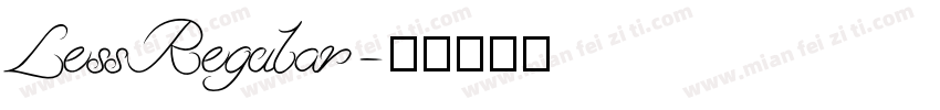 LessRegular字体转换