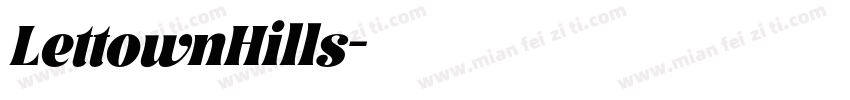 LettownHills字体转换