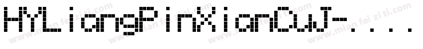 HYLiangPinXianCuJ字体转换