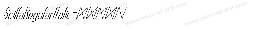 ScillaRegularItalic字体转换
