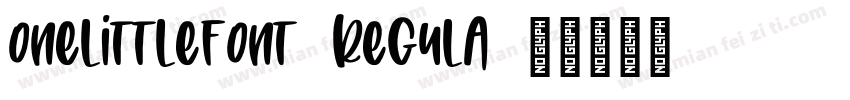 OneLittleFont-Regula字体转换