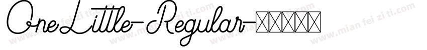 OneLittle-Regular字体转换