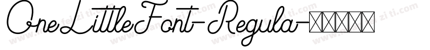 OneLittleFont-Regula字体转换