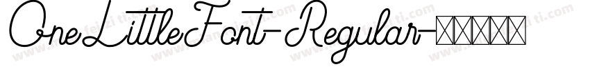 OneLittleFont-Regular字体转换