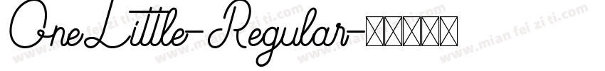 OneLittle-Regular字体转换