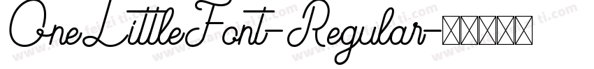 OneLittleFont-Regular字体转换