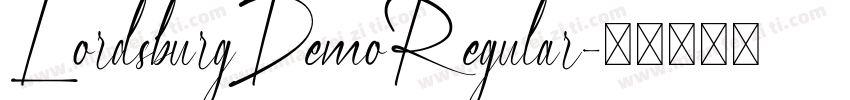 LordsburgDemoRegular字体转换