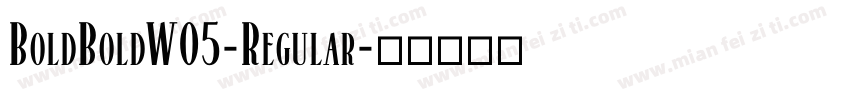 BoldBoldW05-Regular字体转换