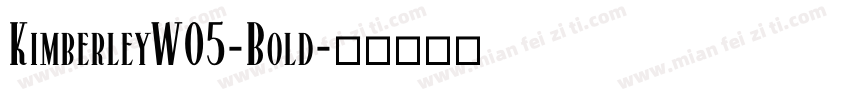 KimberleyW05-Bold字体转换