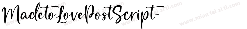 MadetoLovePostScript字体转换