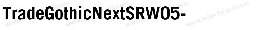 TradeGothicNextSRW05字体转换