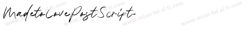 MadetoLovePostScript字体转换