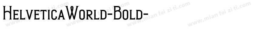 HelveticaWorld-Bold字体转换