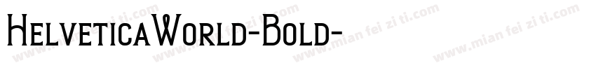 HelveticaWorld-Bold字体转换