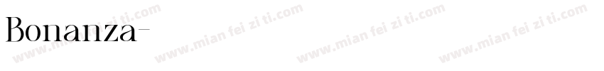 Bonanza字体转换