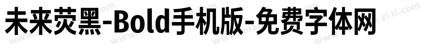 未来荧黑-Bold手机版字体转换