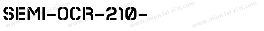 SEMI-OCR-210字体转换