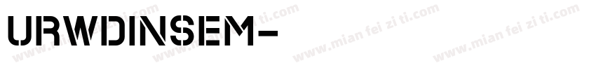 URWDINSEM字体转换