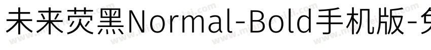 未来荧黑Normal-Bold手机版字体转换