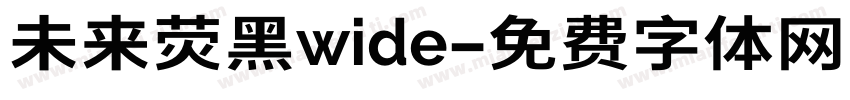 未来荧黑wide字体转换