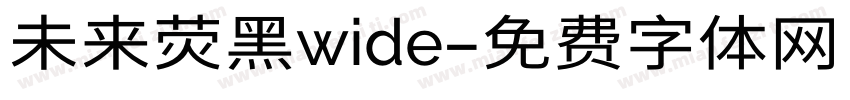 未来荧黑wide字体转换