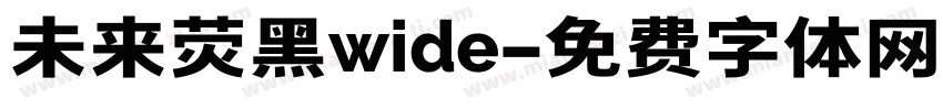 未来荧黑wide字体转换