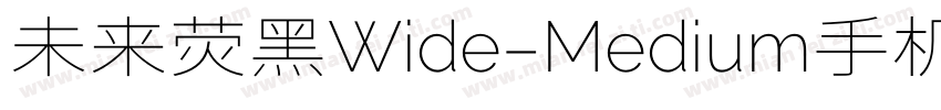 未来荧黑Wide-Medium手机版字体转换