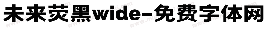 未来荧黑wide字体转换