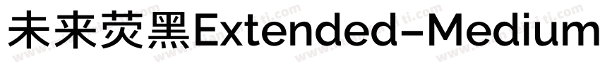 未来荧黑Extended-Medium字体转换