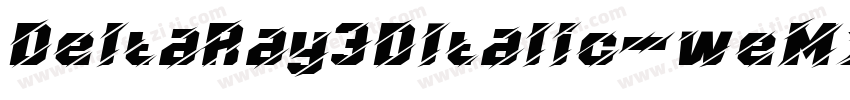 DeltaRay3DItalic-weMx字体转换