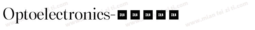 Optoelectronics字体转换