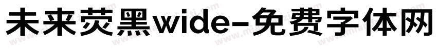 未来荧黑wide字体转换