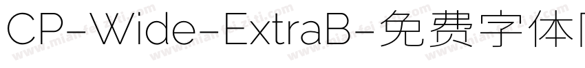 CP-Wide-ExtraB字体转换