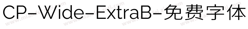 CP-Wide-ExtraB字体转换