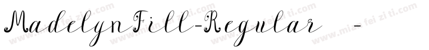 MadelynFill-Regular字体字体转换