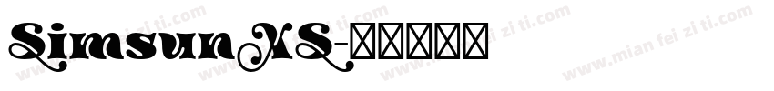 SimsunXS字体转换