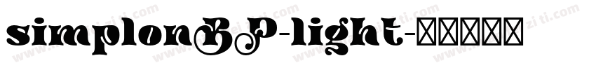 simplonBP-light字体转换