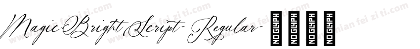 MagicBrightScript-Regular字体转换