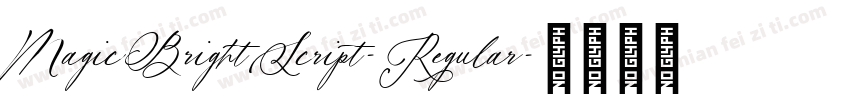 MagicBrightScript-Regular字体转换