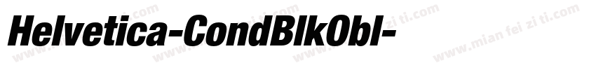 Helvetica-CondBlkObl字体转换